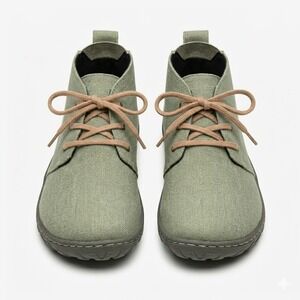 Cushe‎ C Slipper Chukka Youth 6 Sand Khaki Canvas Lace Up Boots UC00063 - AC